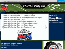 Tablet Screenshot of fanvanpartybus.com